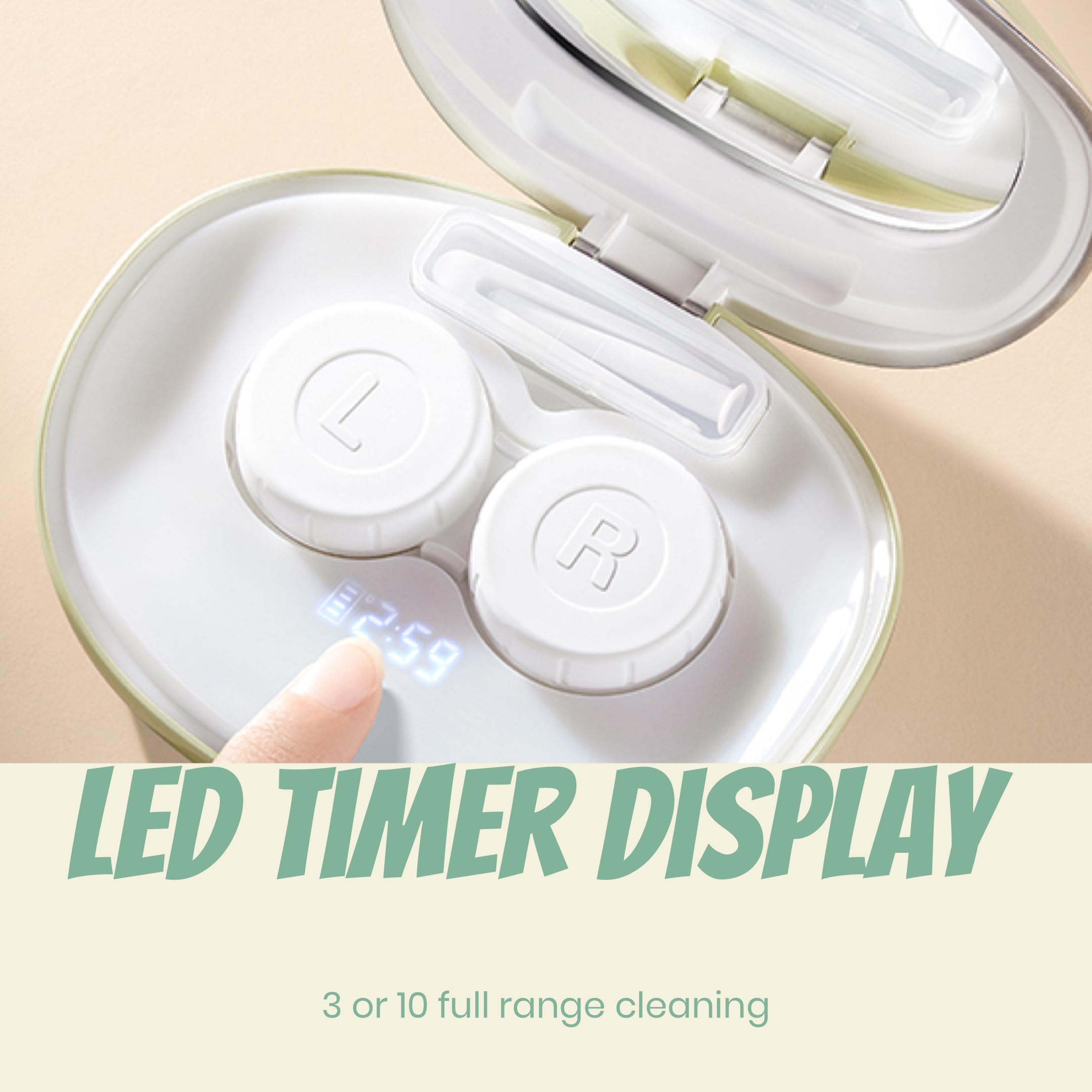 MV7 Contact Lens Cleaner & Hydration Machine - Automatic Cleaning & Disinfecting Solution for Daily Soft Contacts Care | Perfect for Travel, Home & Office Use
