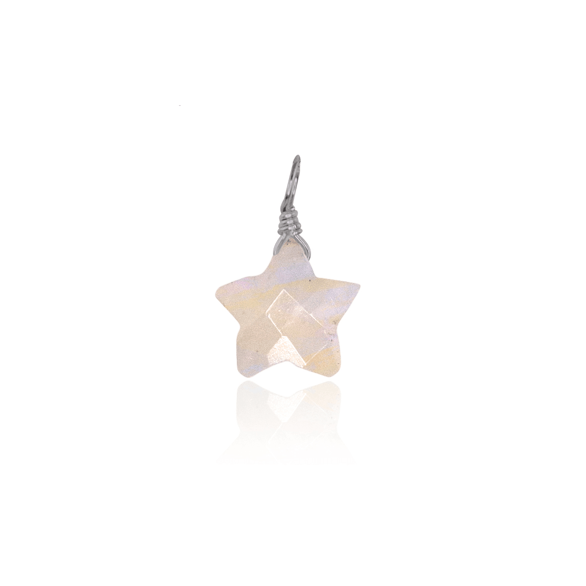 Rainbow Moonstone Crystal Star Pendant Necklace - Natural Gemstone Jewelry for Women - Perfect for Boho Fashion, Spiritual Healing & Gift Giving