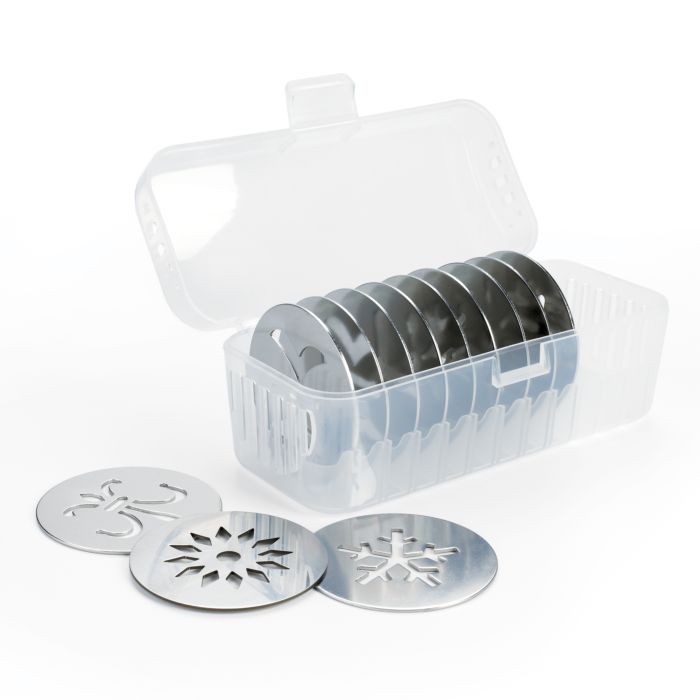 OXO Good Grips Cookie Press - Stainless Steel Cookie Maker with 12 Decorative Discs for Holiday Baking, DIY Cookies & Desserts - Perfect for Christmas, Weddings & Party Treats
