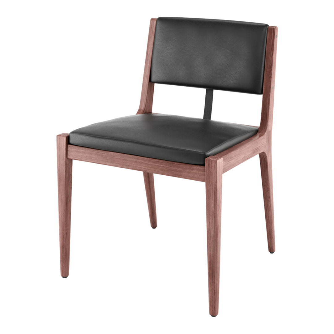 Hugo Dining Chair - Modern Wooden Dining Room Chair with Upholstered Seat - Perfect for Kitchen, Dining Room, and Home Office