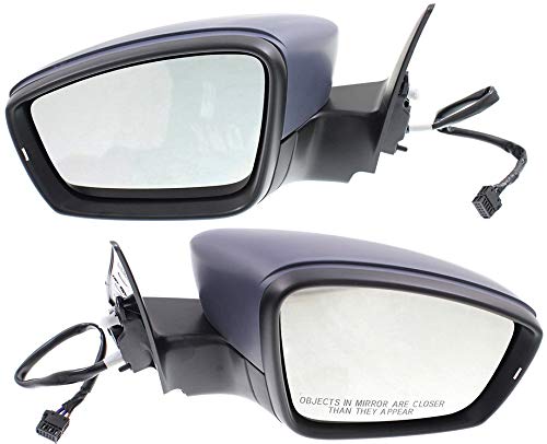 Power Heated Side Mirrors with Turn Signal for Volkswagen Beetle 2012-2018 - Driver & Passenger Side, Paintable - Perfect for Winter Driving & Enhanced Safety