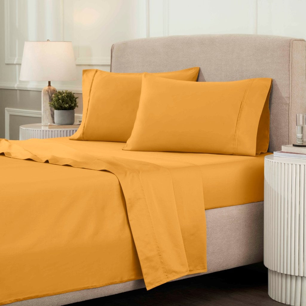 Luxury 1200 Thread Count Egyptian Cotton Deep Pocket Bed Sheet Set - Queen Size, Soft & Breathable for Ultimate Comfort - Perfect for Master Bedroom, Guest Room & Hotel Use