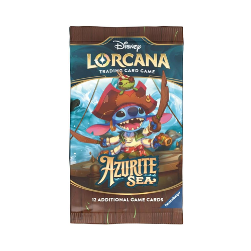 Disney Lorcana TCG: Azurite Sea Booster Pack (12 Cards) - Collectible Trading Card Game for Disney Fans - Perfect for Game Nights, Tournaments & Gift Giving
