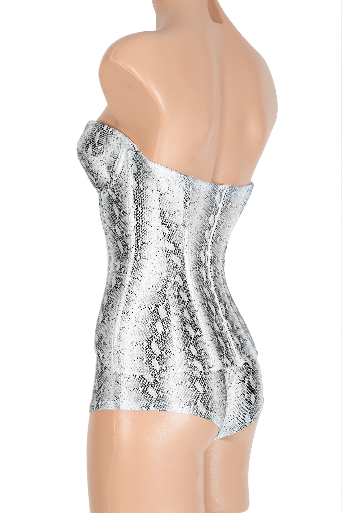 Sexy Naked Carousel Deep V Stretch Corset for Women - Lingerie & Shapewear for Evening Parties, Date Nights & Boudoir Photography
