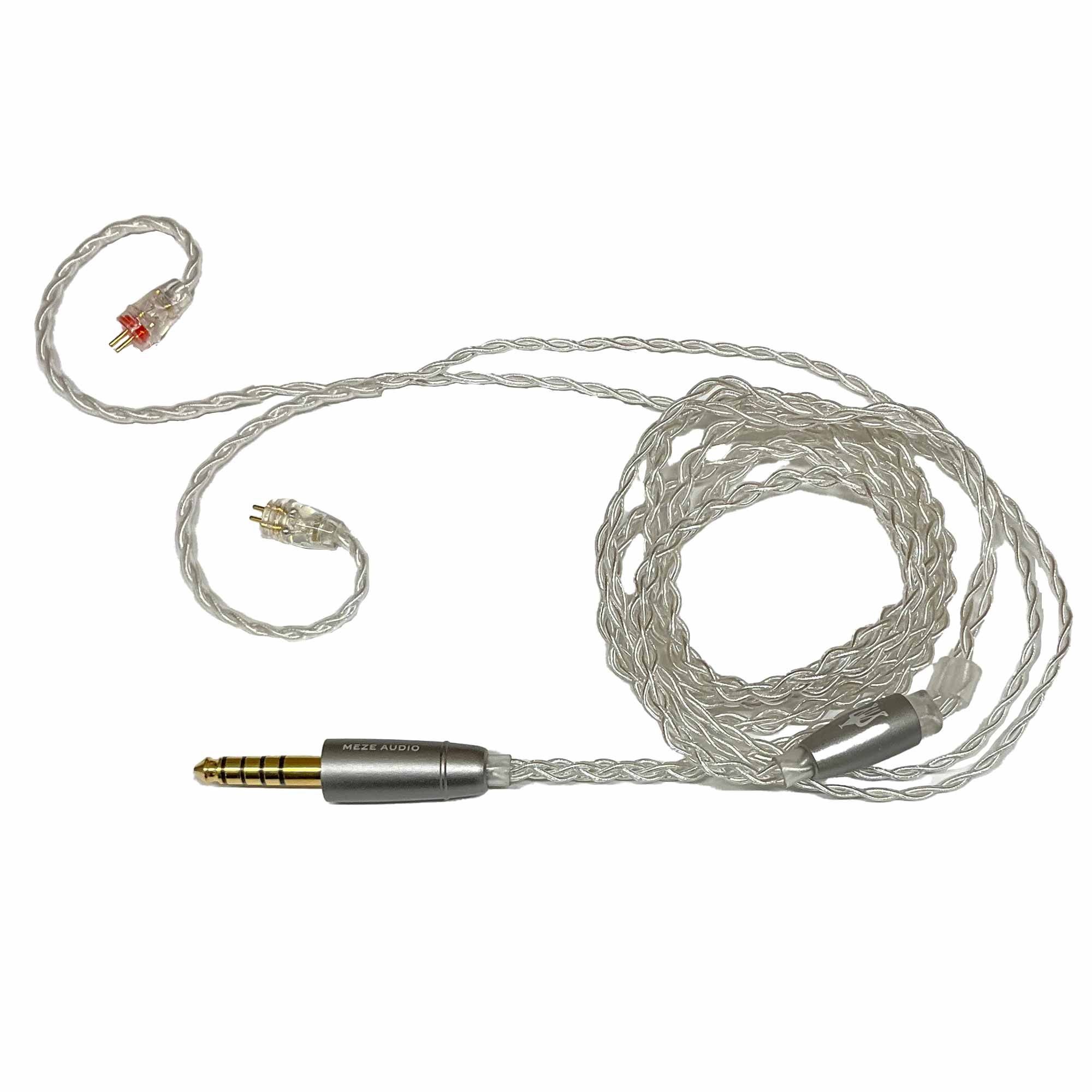 Premium Meze 2 Pin Silver Plated Upgrade Cable for Alba Headphones - High-Quality Audio Replacement Cable for Enhanced Sound Performance | Perfect for Audiophiles, Studio Monitoring & Hi-Fi Listening