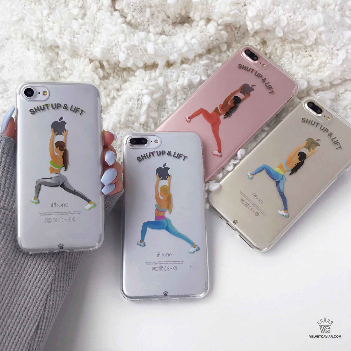 Shut Up & Lift iPhone Case - Black Hair & Pink Pants Design - Durable Protective Cover for iPhone - Perfect for Gym, Workouts & Fitness Enthusiasts