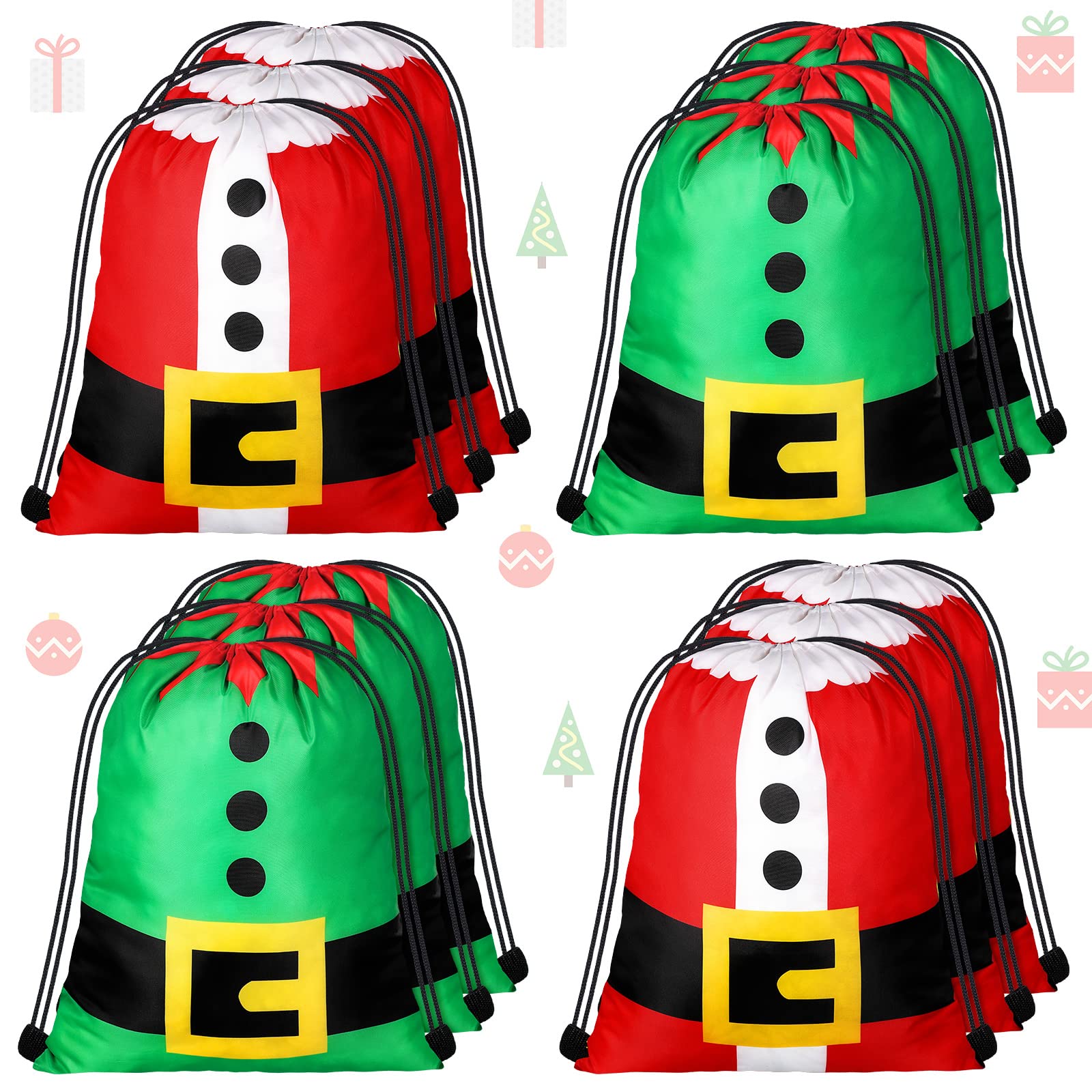 12pcs Christmas Gift Bags 16.9