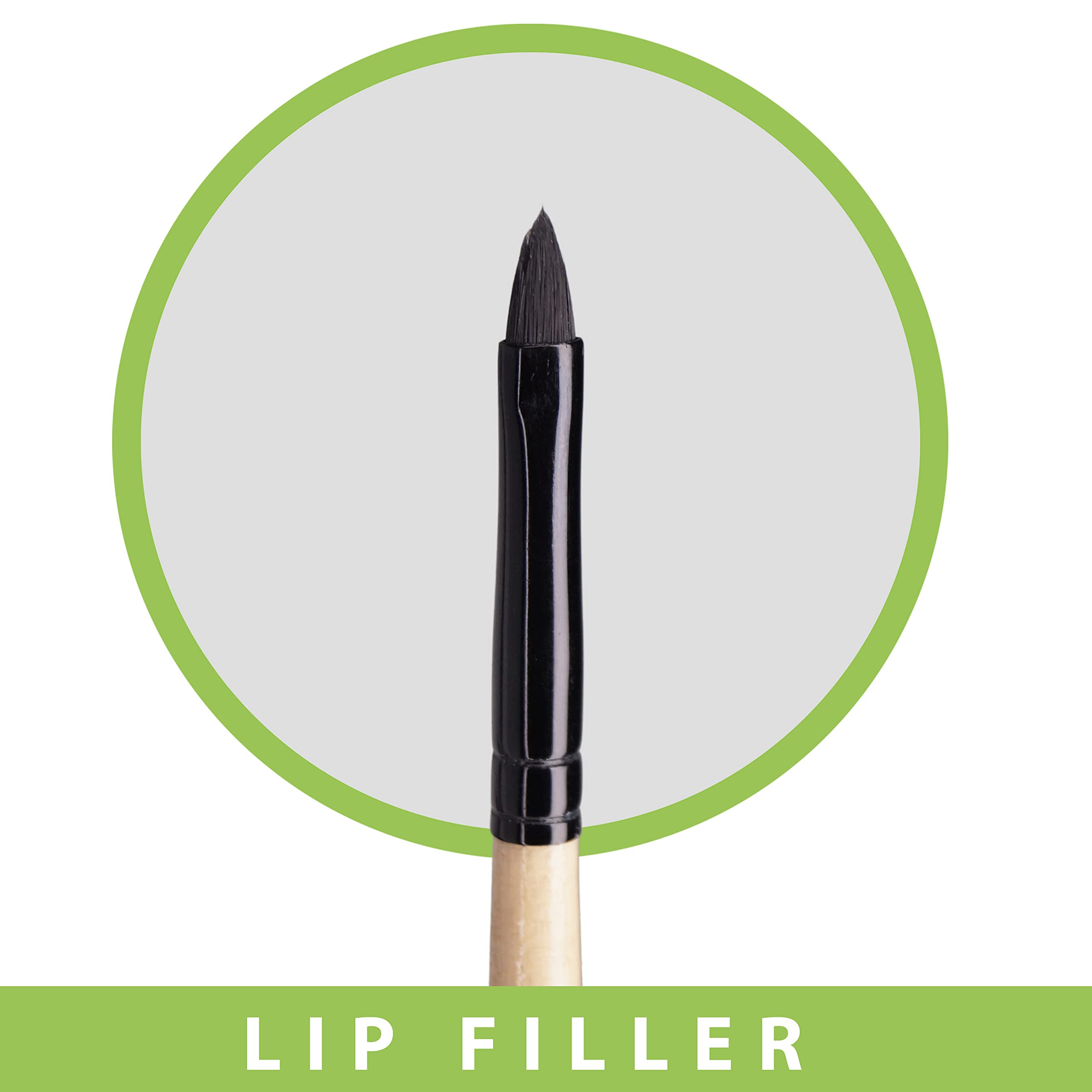 Midazzle Premium Wooden Lip Filler Brush - Professional Makeup Tool for Lip Gloss & Lipstick Application (MIMB00509) | Perfect for Makeup Artists, Beauty Enthusiasts & Home Use