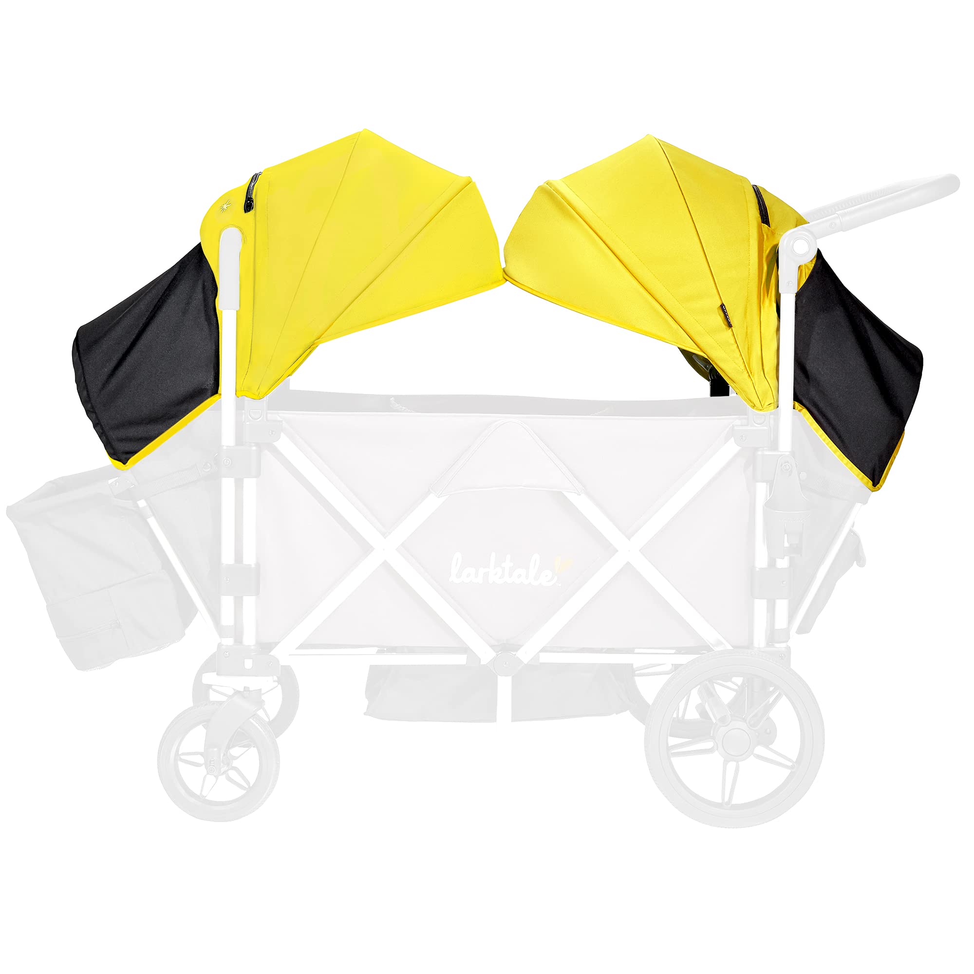 Larktale Sun Canopy Set for Baby Stroller & Wagon - UV Protection Shade Cover, Clovelly Yellow | Perfect for Outdoor Walks, Park Visits & Beach Trips