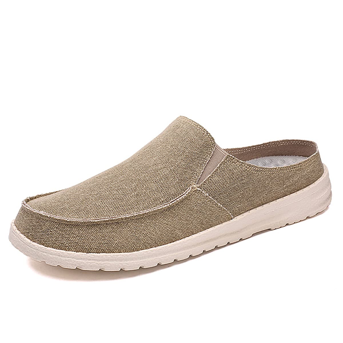 Freeior Men's Canvas Slip-On House Slippers - Comfortable Indoor/Outdoor Casual Shoes for Home, Lounge & Backyard Use