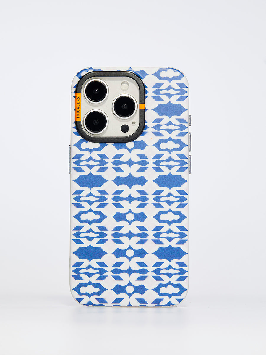 City Kaleidoscope Phone Case - Deep Cobalt Blue | Durable Protective Cover for iPhone & Samsung | Perfect for Urban Lifestyle & Travel