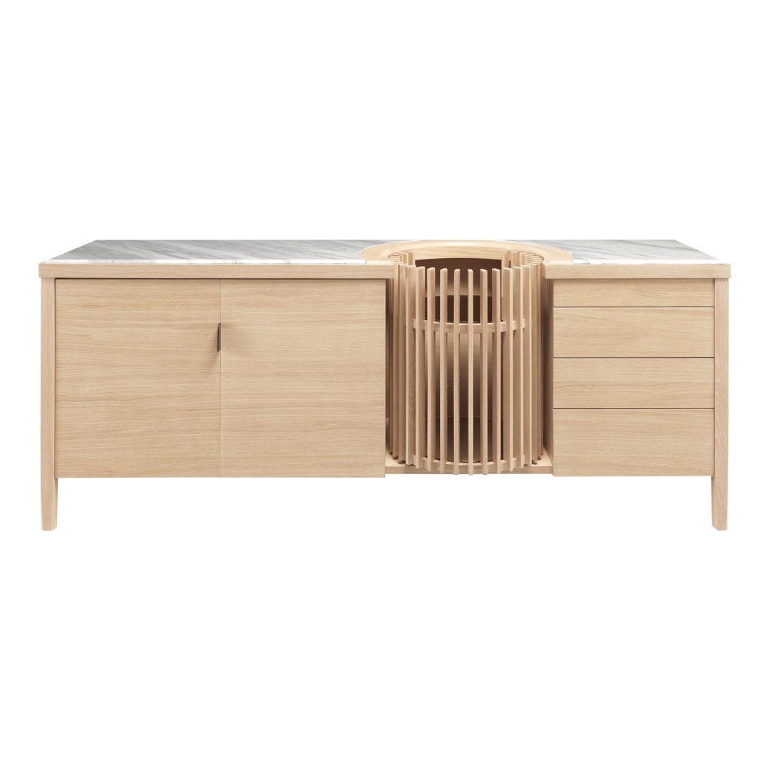 Vintage Style Carousel Sideboard Buffet Cabinet - Solid Wood Storage Console Table for Dining Room, Living Room & Entryway | Perfect for Home Decor & Organizing Dishes