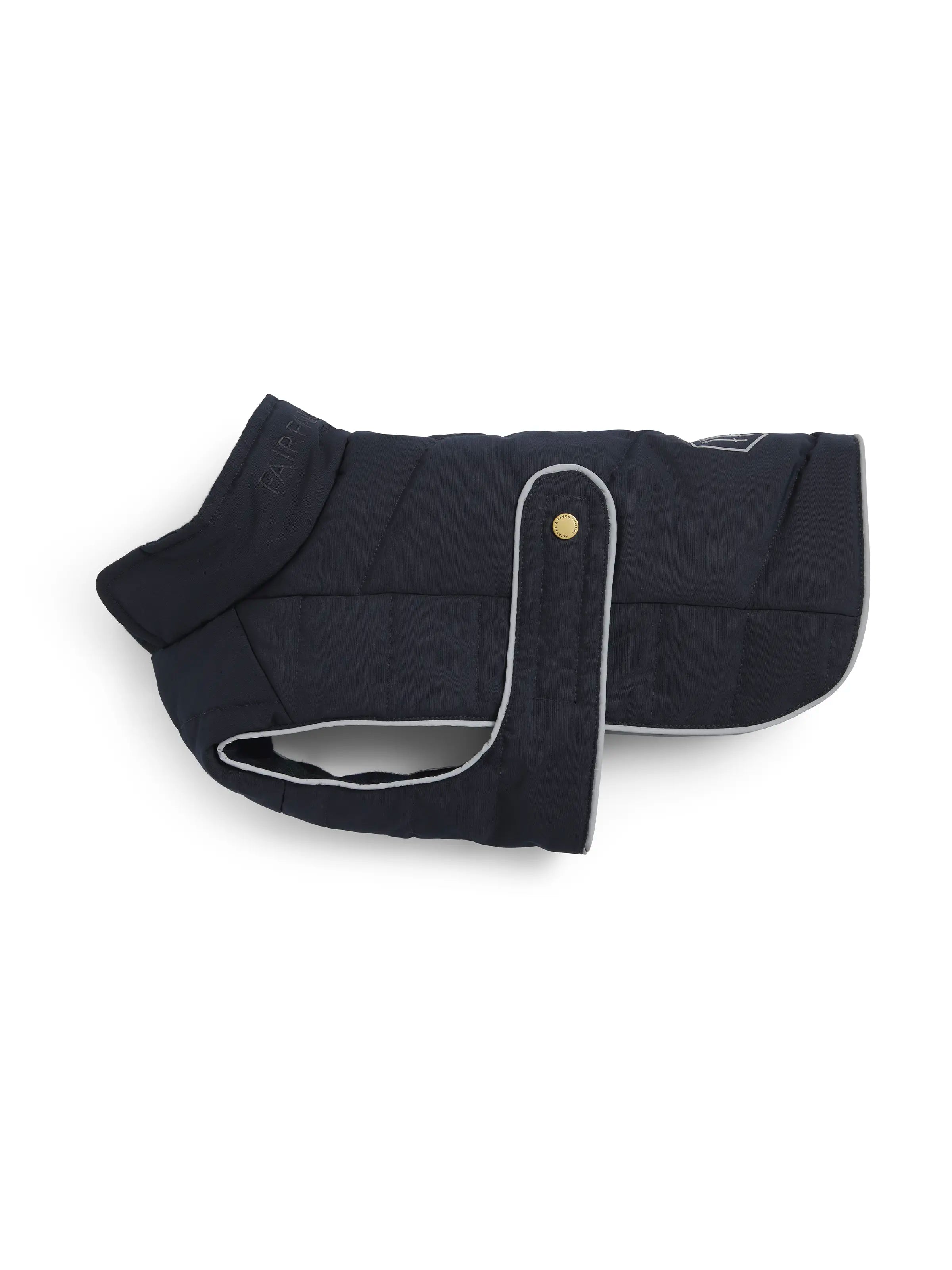 Charlotte Padded Dog Coat for Small Medium Large Dogs - Warm Winter Dog Jacket with Fleece Lining, Water-Resistant Outer Shell - Navy Blue | Perfect for Outdoor Walks, Cold Weather Protection & Fashionable Pet Apparel