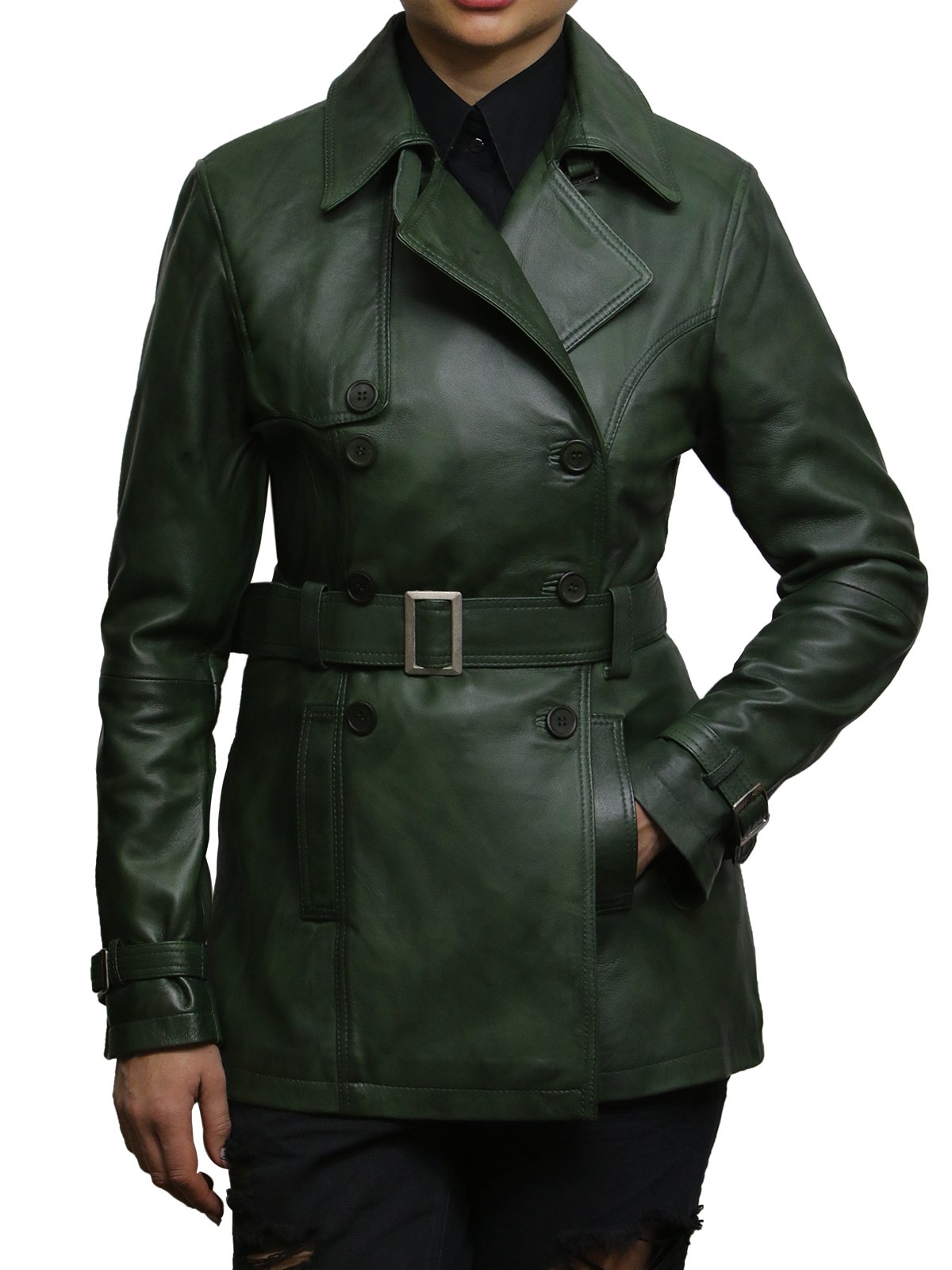 BRANDSLOCK Women's Genuine Leather Biker Jacket - Stylish Motorcycle Coat for Riding & Fashion | Perfect for Casual Outfits, Night Out & Motorcycle Enthusiasts