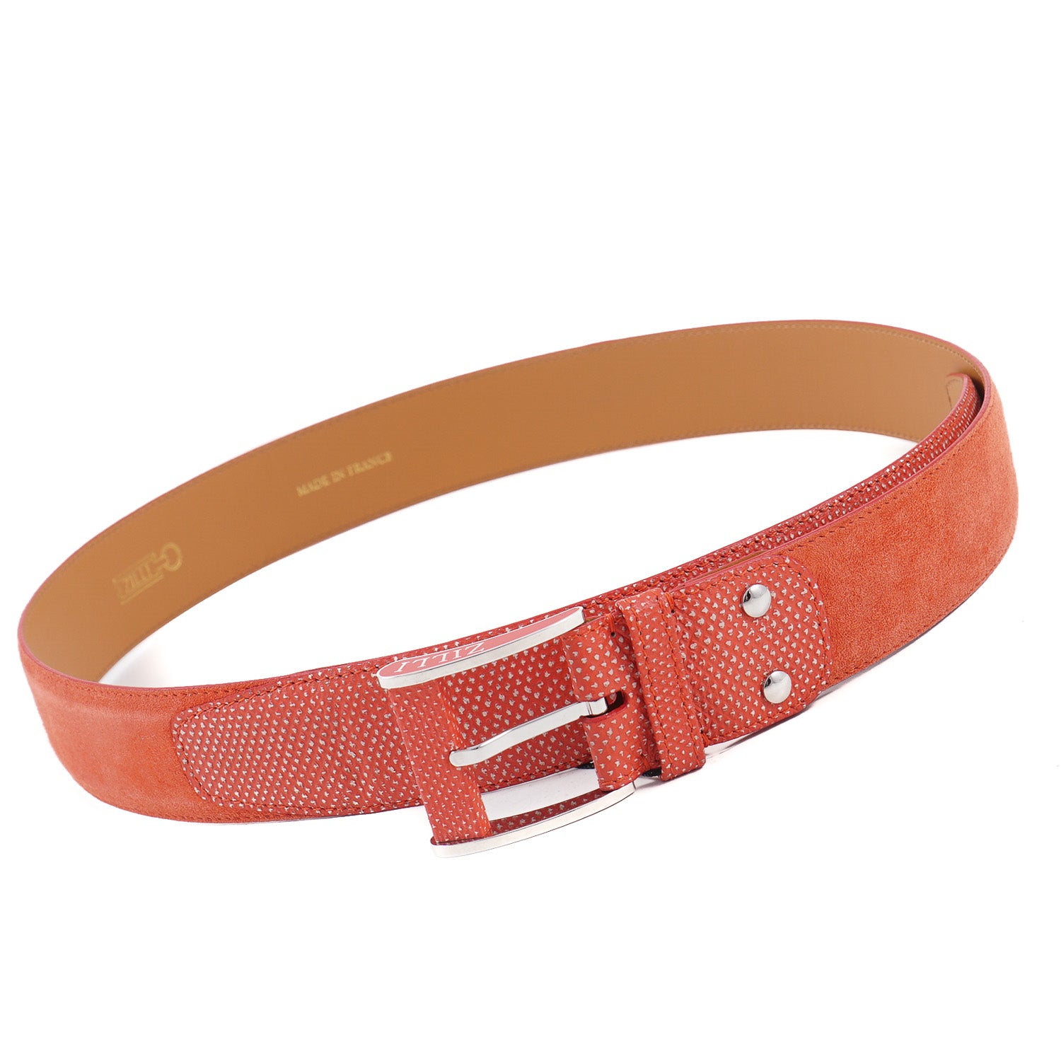 Premium Zilli Belt - Genuine Suede & Exotic Snake Skin Leather - Stylish Dress & Casual Accessory for Men & Women