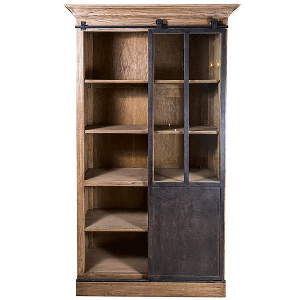 Rustic Barn Sliding Door Single Cabinet - Farmhouse Style Kitchen Storage for Pantry, Bathroom & Laundry Room Organization