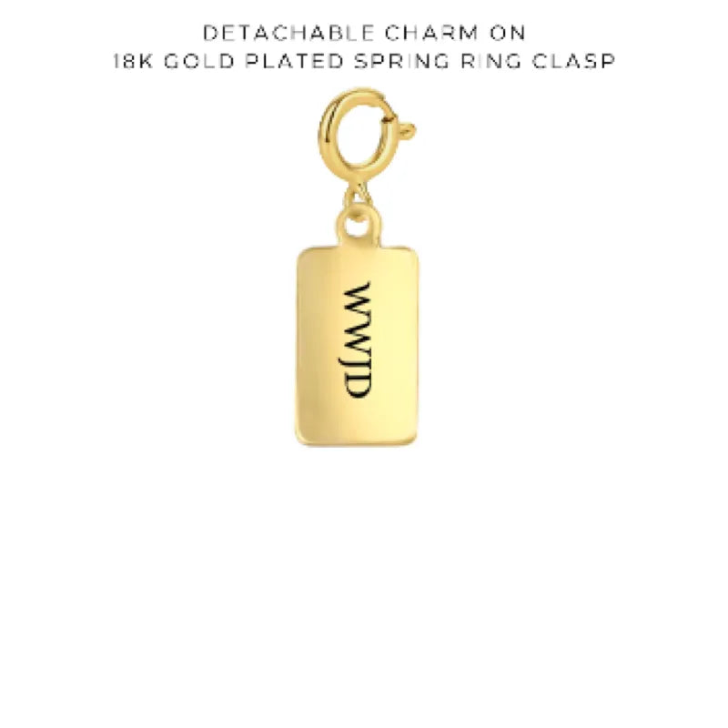 Personalized Engraved Charms with Detachable Clasp - Custom Name Jewelry Gift for Women - Perfect for Bracelets, Necklaces & Keychains - $10.00