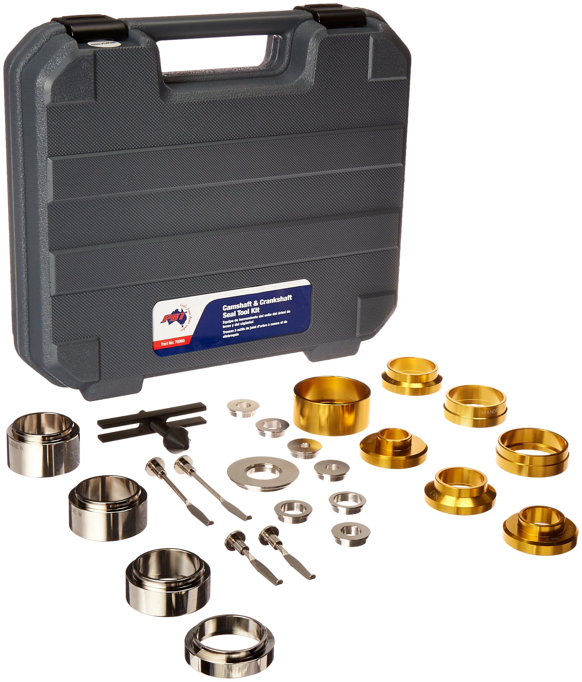 PBT70960 Crankshaft & Camshaft Seal Tool Kit - Professional Automotive Seal Removal & Installation Set for Engine Repair - Perfect for Mechanics, DIY Enthusiasts, and Garage Use