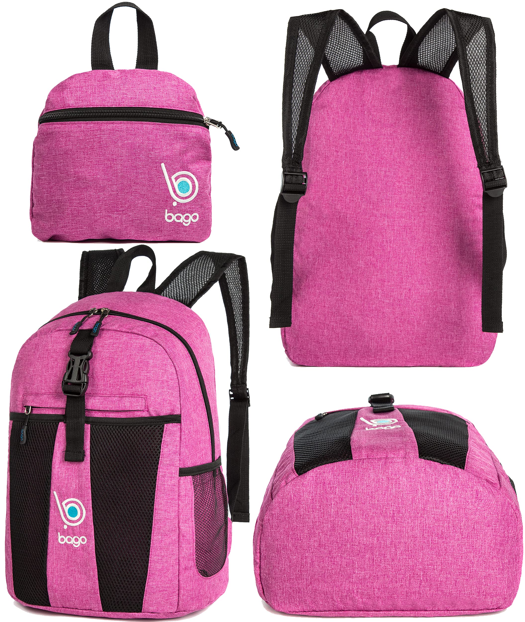 Ultralight 25L Foldable Hiking Backpack for Women & Men - Waterproof Travel Daypack for Camping, Outdoor Sports & Daily Use - Compact Packable Backpack for Hiking, Gym, Work & Weekend Getaways (Snow Pink)