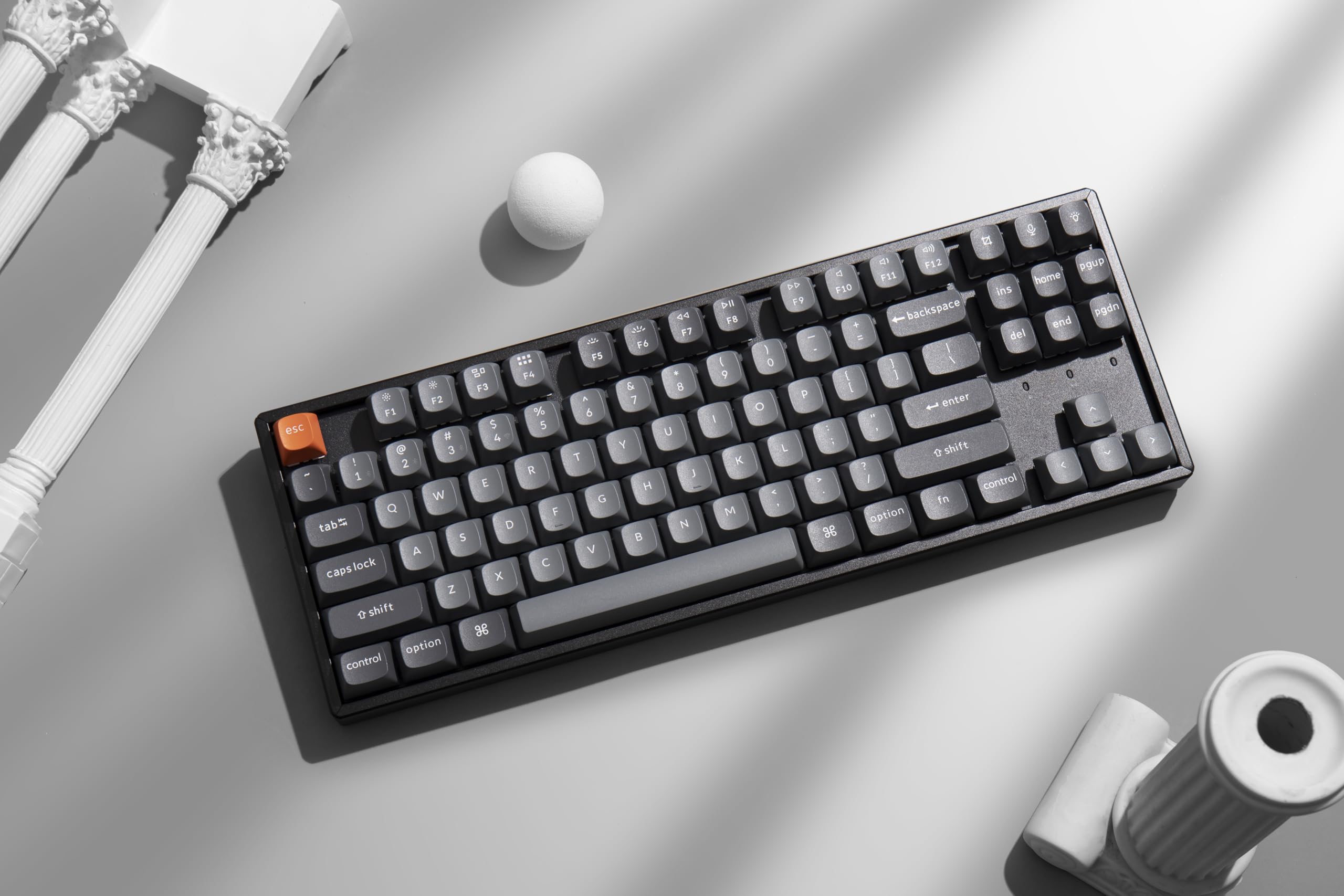 Keychron K8 Max Wireless Mechanical Keyboard - QMK Customizable, TKL 80% Layout with Bluetooth 5.1/2.4G/USB-C, White Backlit Super Banana Switch, NKRO for Mac/Windows Gaming | Perfect for Home Office, Esports & Professional Typing