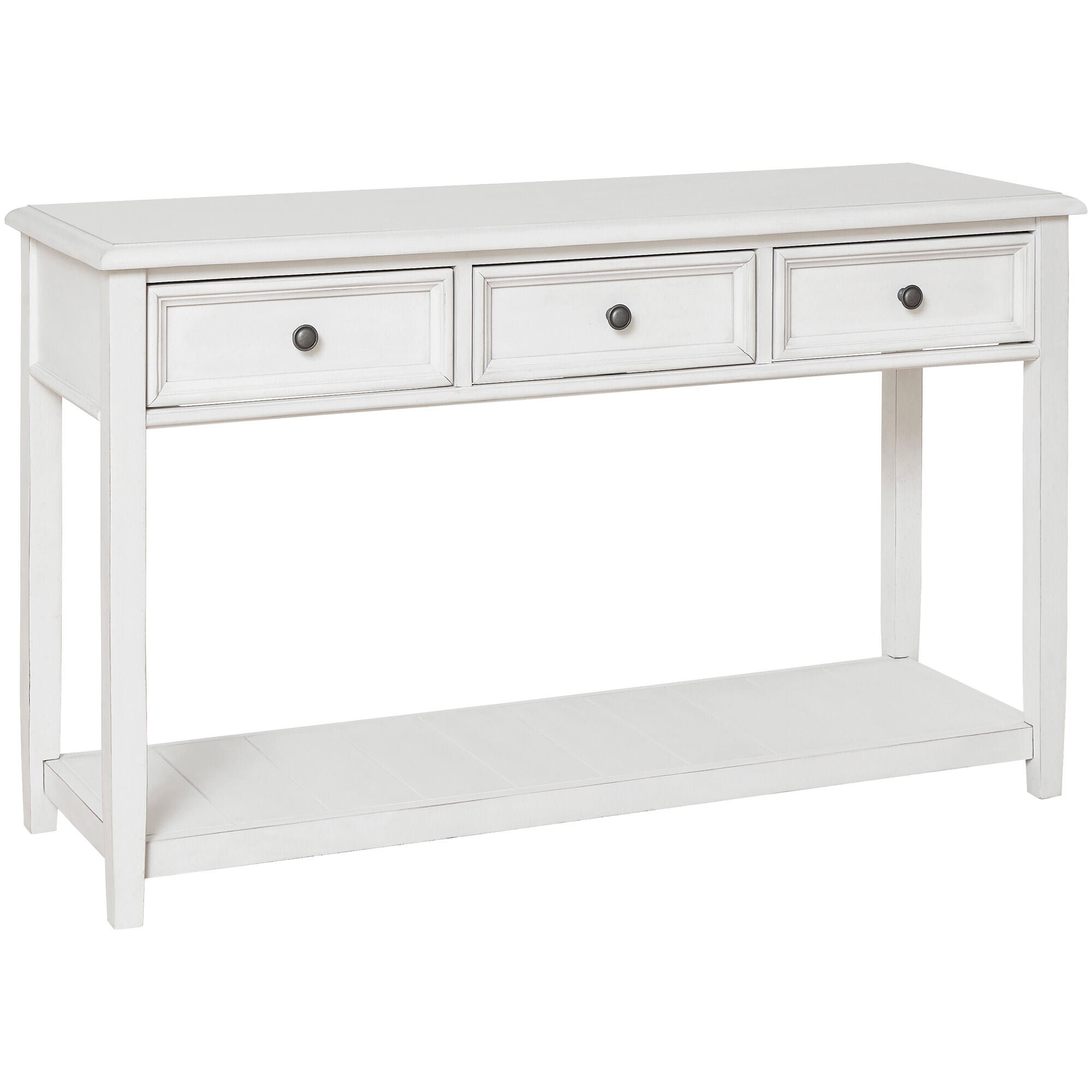 Modern Sofa Table with Storage Shelf - Narrow Console Table for Small Spaces - Perfect for Living Room, Entryway, or Behind Couch