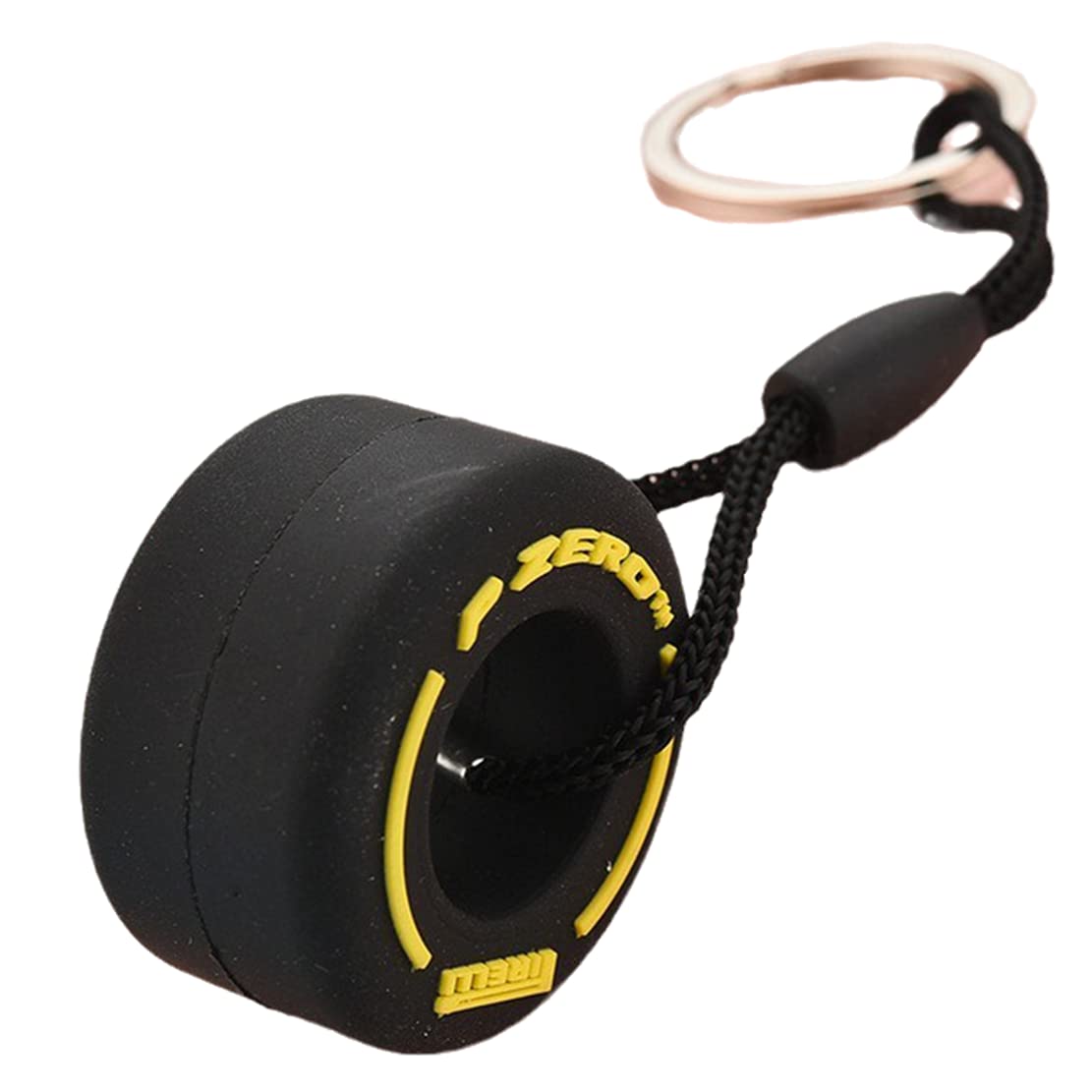 F1 Racing Tire Keychain - Miniature Formula One Car Tire Keyring Pendant for Car Keys, Backpacks & Gifts - Perfect for Motorsport Fans & Auto Enthusiasts