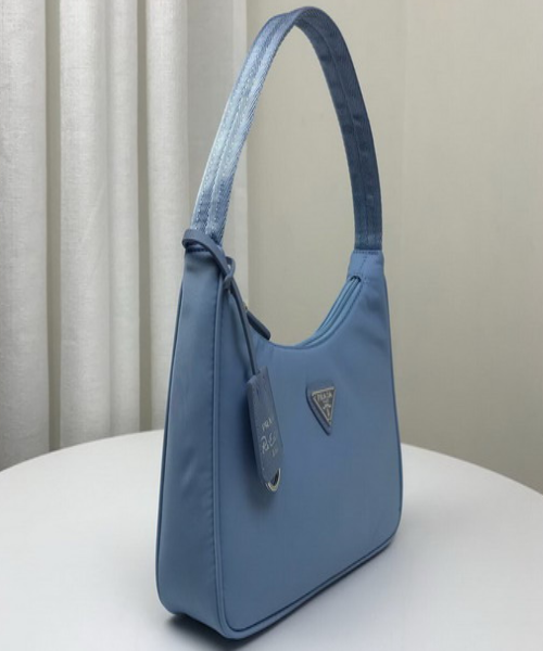 Prada Re-Edition 2000 Nylon Mini Bag in Periwinkle Blue | Luxury Crossbody Purse for Women | Perfect for Night Out, Date Night & Travel Accessories