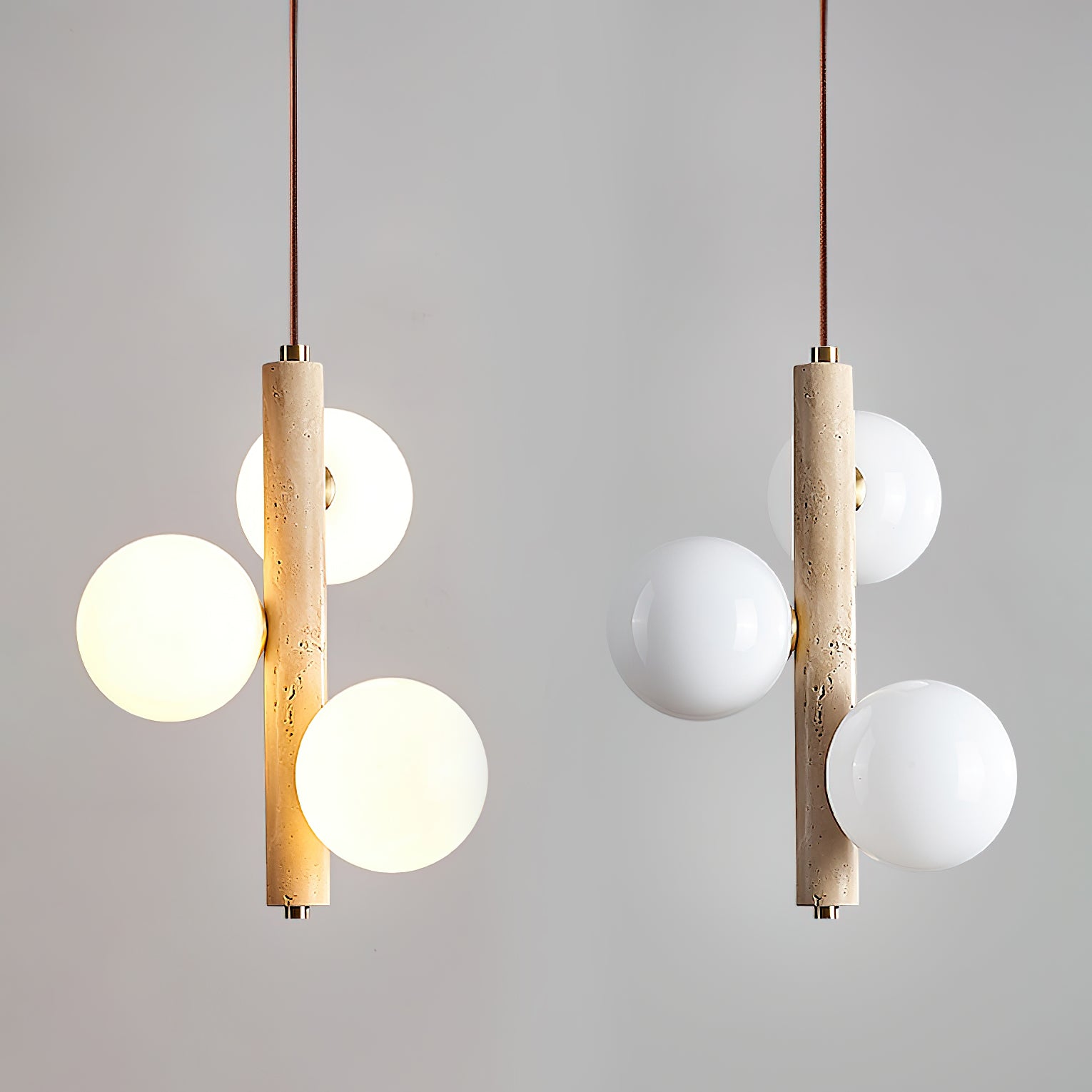 Modern Glass Ball Spheres Pendant Lamp - Stylish Hanging Light Fixture for Dining Room, Kitchen Island & Living Room Decor