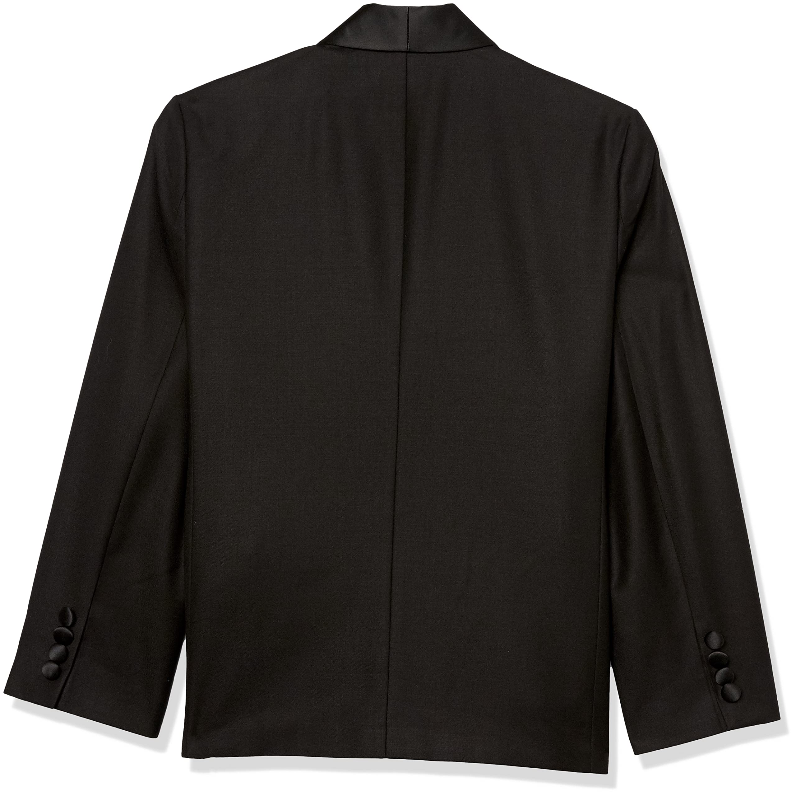 Calvin Klein Boys' 2-Piece Formal Tuxedo Suit Set with Jacket & Dress Pants | Satin Trim Detailing & Functional Pockets | Perfect for Weddings, Prom & Special Occasions