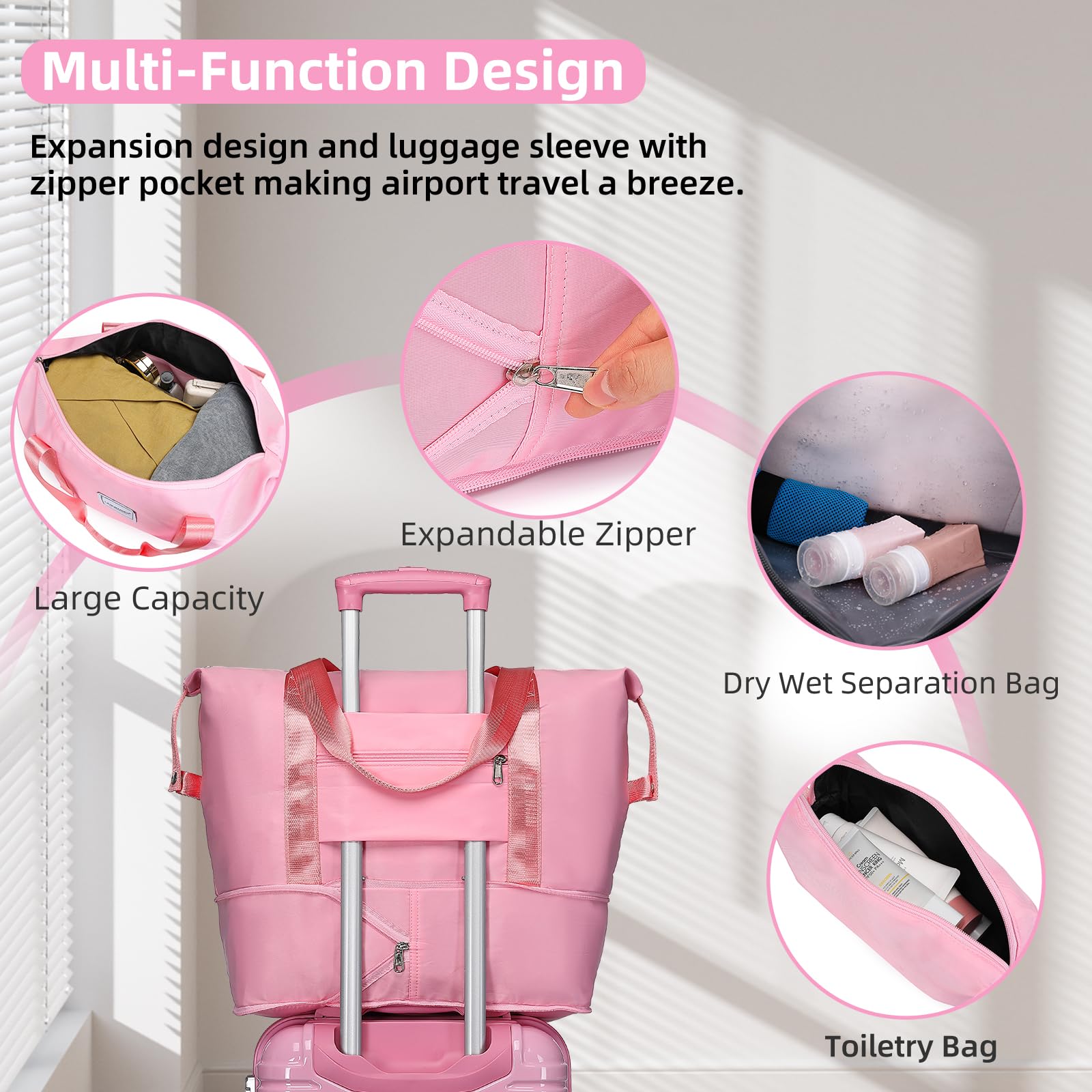 3-Piece Lavender Hardside Luggage Set - 20