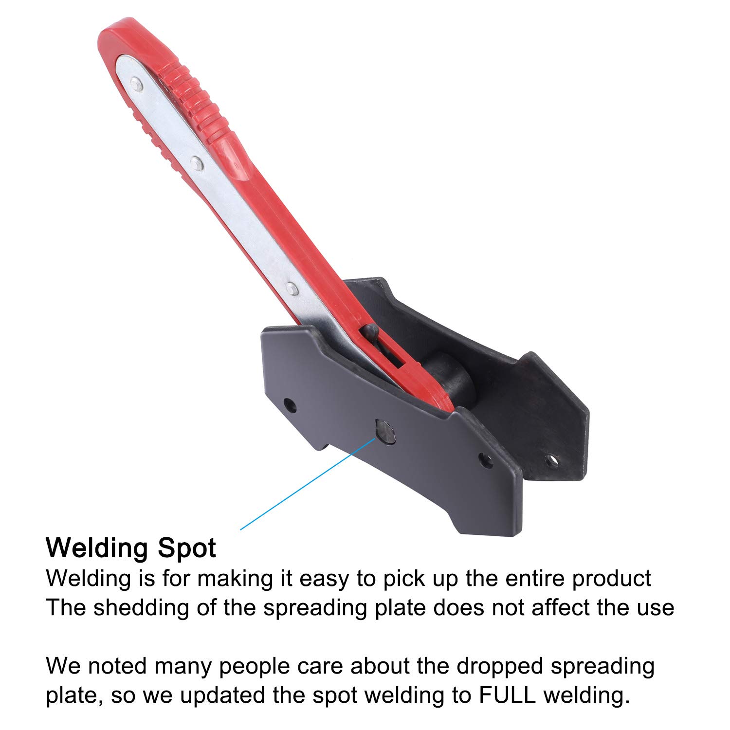 JIFETOR 360 Degree Swing Ratchet Brake Caliper Press Tool - Car Wheel Piston Spreader with 2 Extra Large Plates for Single/Twin/Quad/Sextuplet Piston Disc Brakes (Red) - Perfect for DIY Auto Repair & Professional Mechanic Use