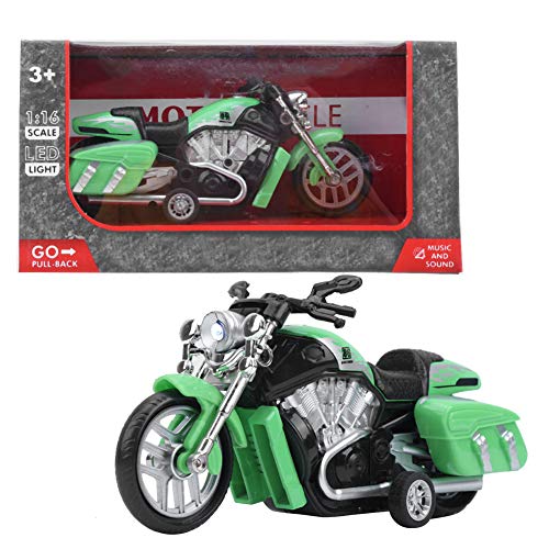 1:16 Scale Alloy Motorcycle Model Toy - High Simulation Racing Bike Pull Back Vehicle for Kids, Boys & Girls - Perfect Gift for Birthdays & Holidays (Green) - Great for Playtime, Collecting & Display