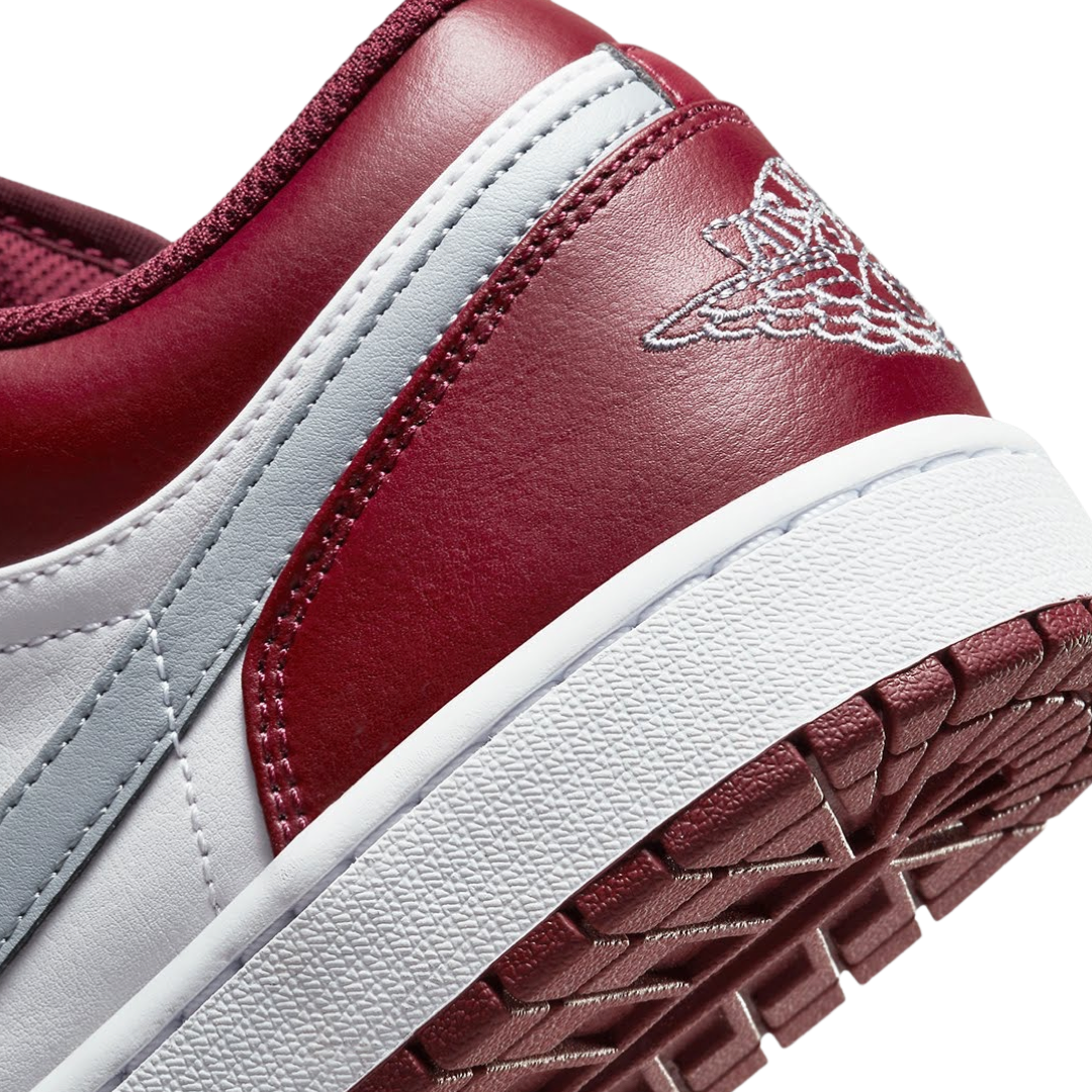 Air Jordan 1 Low GS Sneakers for Girls - Cherrywood Bordeaux White Basketball Shoes - Perfect for School, Sports & Casual Wear