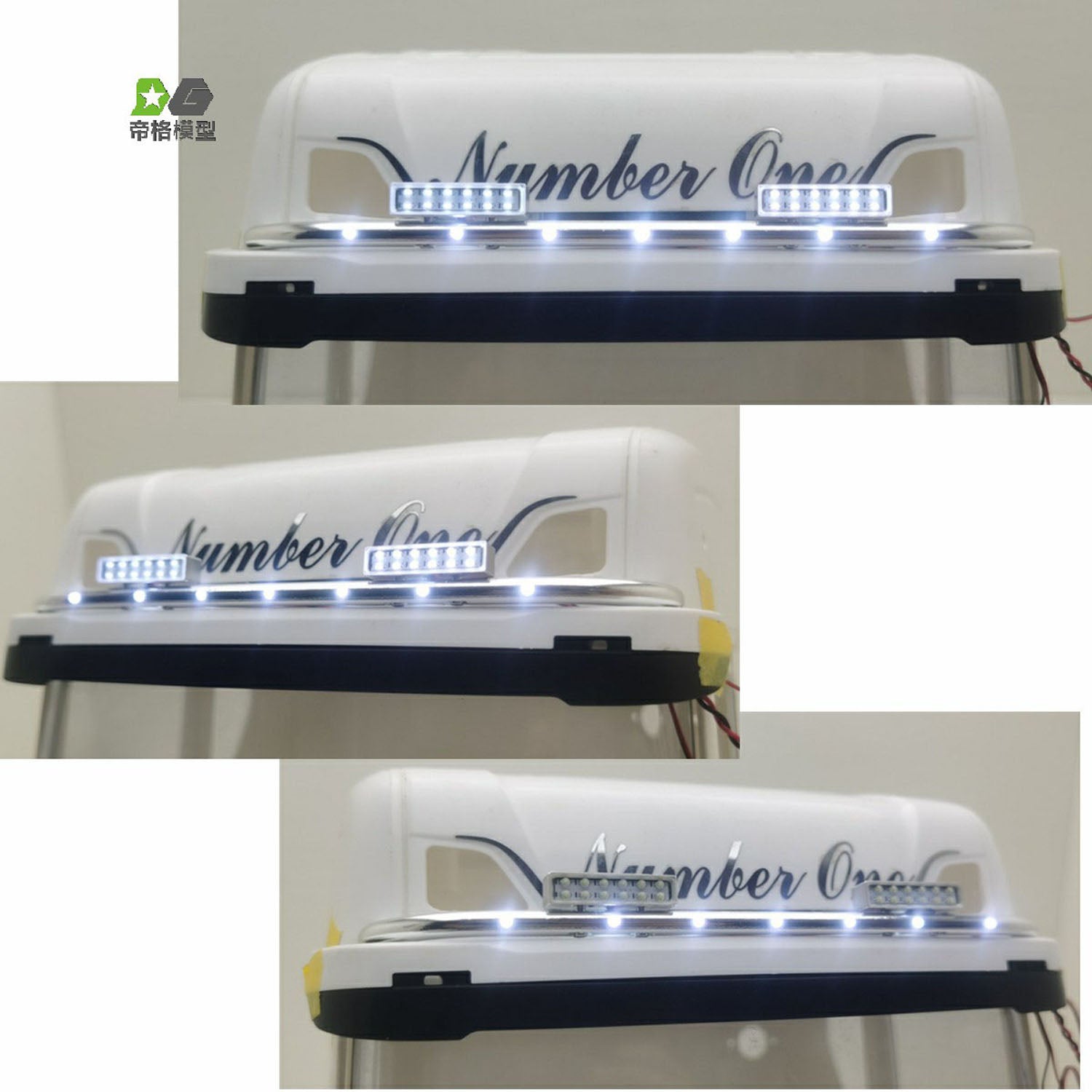 1/14 Scale RC Tractor LED Light Bar - Compatible with 770S 56368 56371 Remote Control Truck Models - Durable Hobby Upgrade Part for Night Crawling & Off-Road Adventures