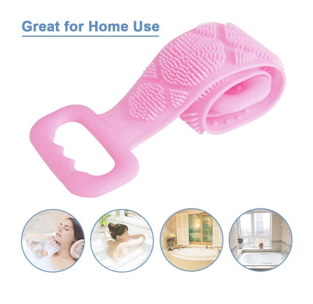 VIETNAM Silicone Bath Body Brush - Exfoliating Long Back Scrubber for Shower with Soft Bristles for Men & Women | Improves Blood Circulation & Skin Health | Perfect for Spa, Exfoliation & Deep Cleansing