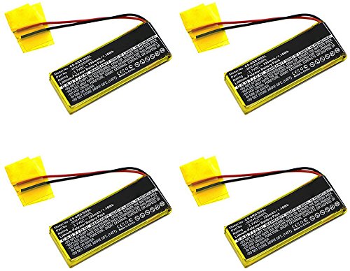 Synergy Digital Wireless Headset Replacement Batteries for Cardo Q1 - 4 Pack Li-Polymer 3.7V 320mAh (SDHP-P1478) | Perfect for Motorcycle Communication & Outdoor Adventures