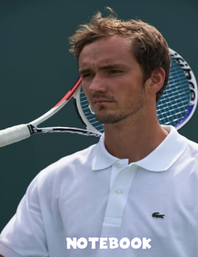 Daniil Medvedev Tennis Notebook Journal - 104 Pages Lined Writing Notebook for Office, School, Thanksgiving Gifts | Perfect for Tennis Fans, Students & Professionals