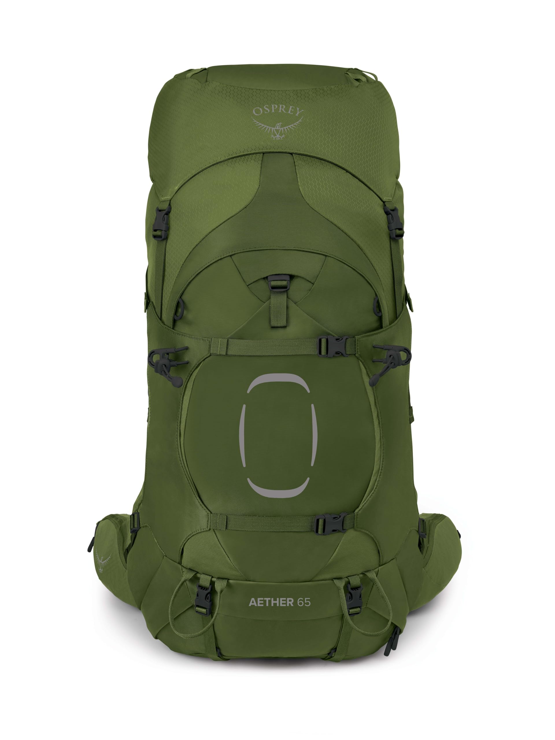 Osprey Aether 65L Men's Hiking Backpack - Lightweight Travel & Trekking Pack for Outdoor Adventures, Garlic Mustard Green, S/M Size with Extended Fit | Perfect for Camping, Backpacking & Multi-Day Trips
