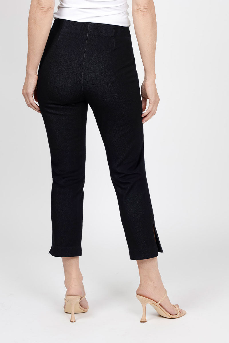 Holland Ave Susan High Waist Denim Crop Pants for Women - Trendy Distressed Jeans with Stretch Comfort - Perfect for Casual Outfits & Summer Street Style
