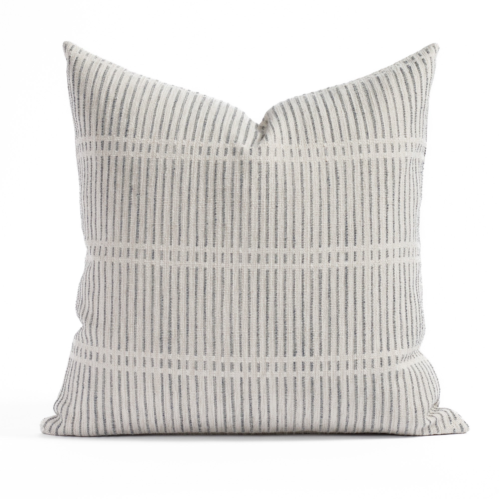 Stylish Carson Stripe 20x20 Decorative Throw Pillow in Stone Blue - Perfect for Sofa, Bedroom & Living Room Decor