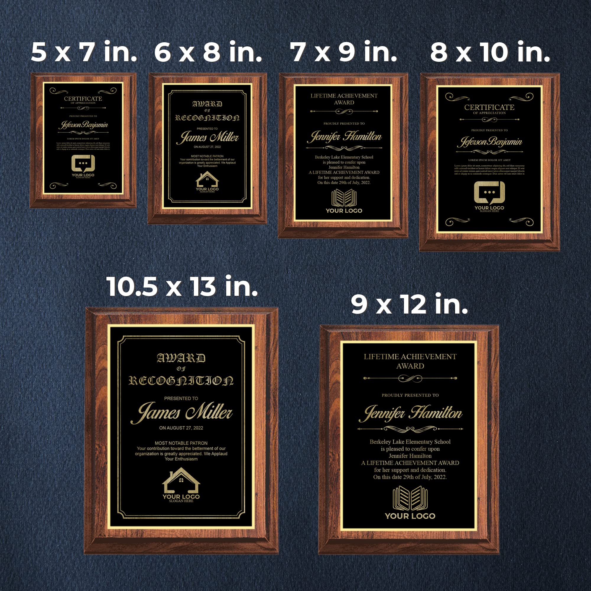 Custom Engraved Cherry Wood Plaque 8x10 - Personalized Employee Award for Recognition, Teachers, Retirement & Appreciation - Perfect for Office Decor, Milestone Celebrations & Corporate Gifts