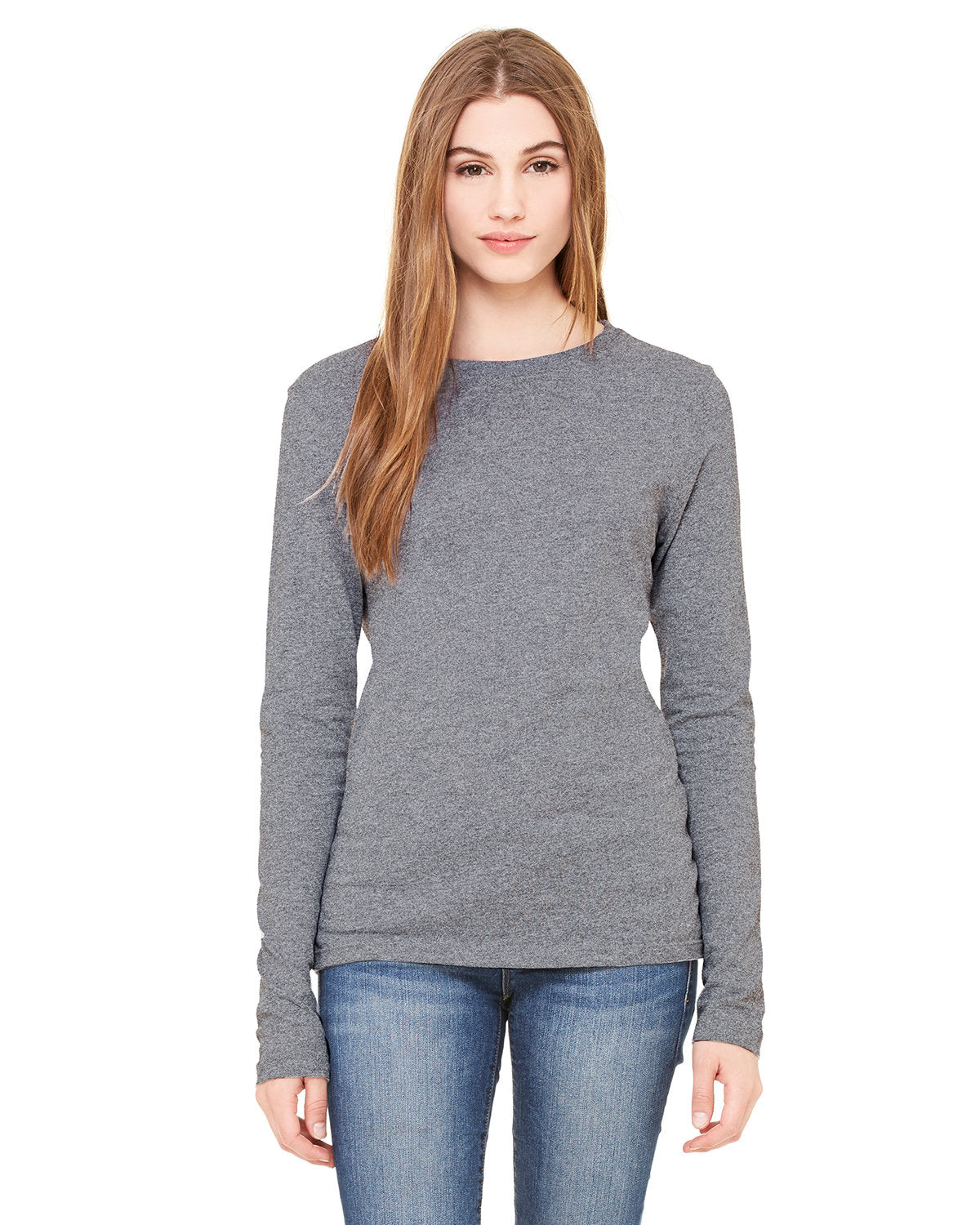Bella + Canvas B6500 Women's Long Sleeve Jersey T-Shirt - Soft Cotton Comfort Fit for Casual Wear, Layering & Everyday Outfits