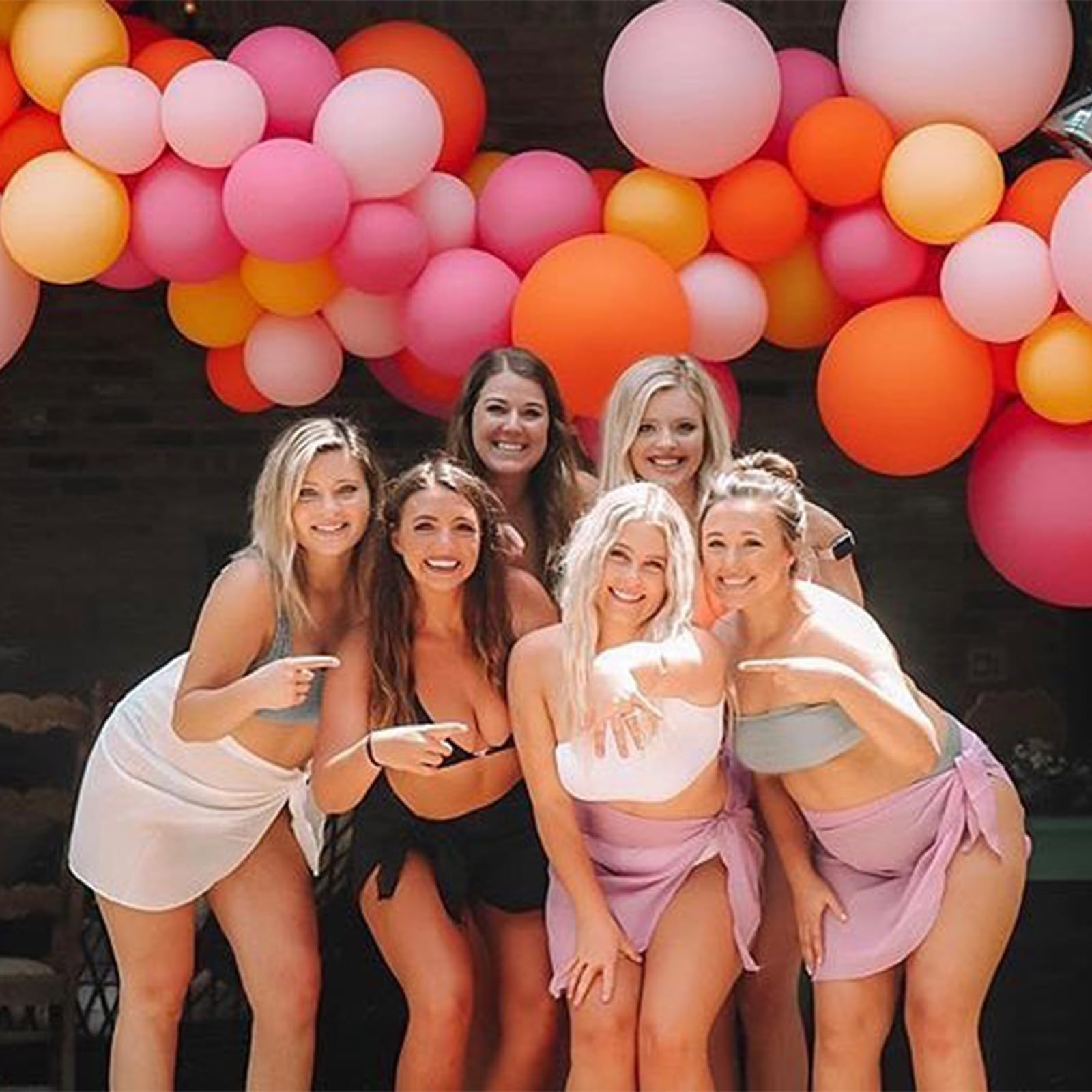 Pink Yellow Orange Balloon Garland Arch Kit - Latex Party Balloons for Girls Birthday, Baby Shower, Wedding & Graduation Decorations | Party Supplies for Indoor & Outdoor Celebrations