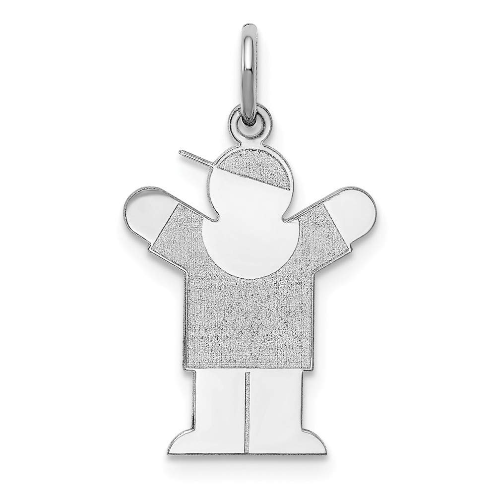 Roy Rose Jewelry Sterling Silver Love Kid Charm Pendant - Heart Shaped Necklace for Children, Gift for Daughter, Baby Shower & Birthday Present
