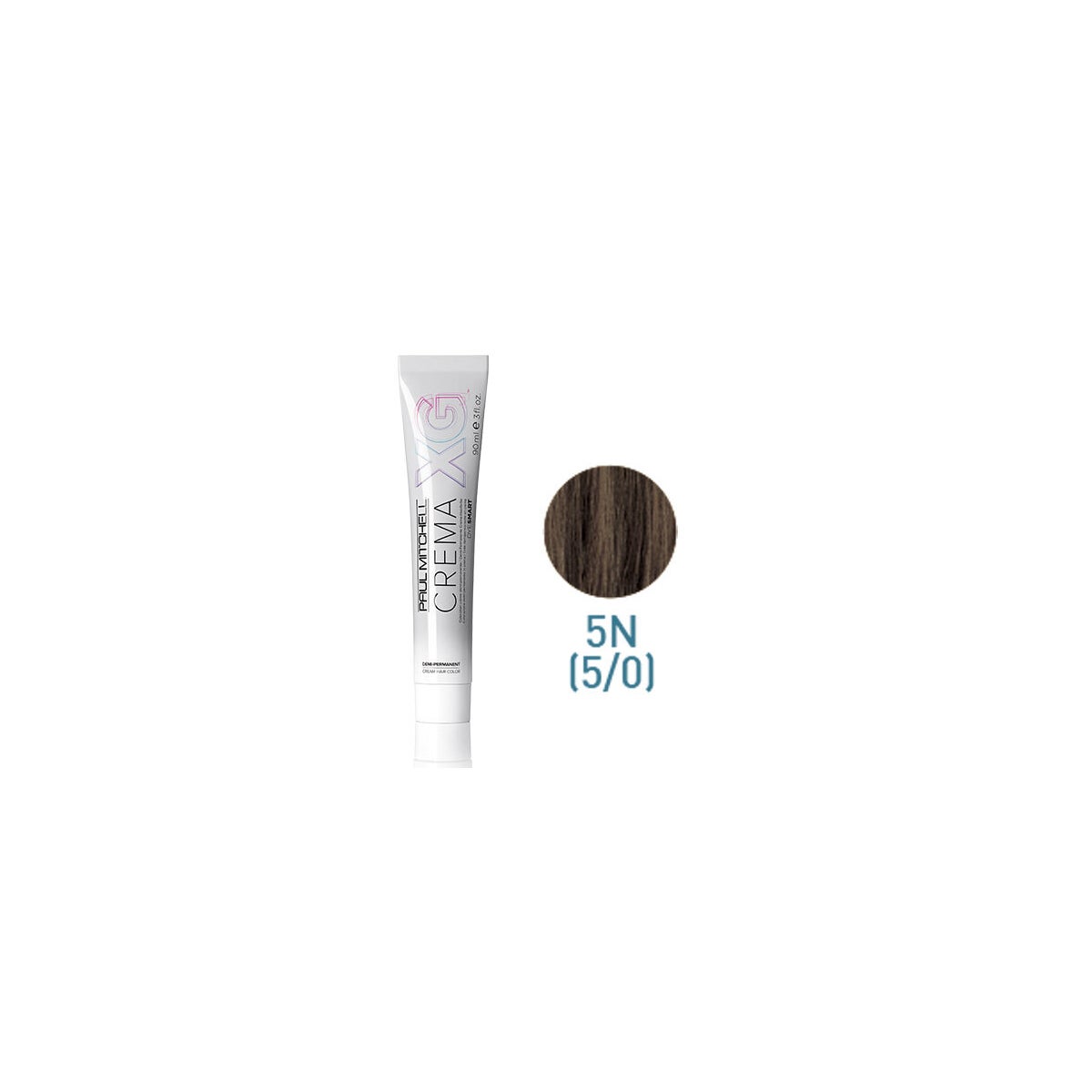 Crema XG Demi 5N Hair Color - Professional Semi-Permanent Cream Hair Dye for Salon-Quality Results at Home | Perfect for Touch-Ups, Gray Coverage & Vibrant Color Refresh