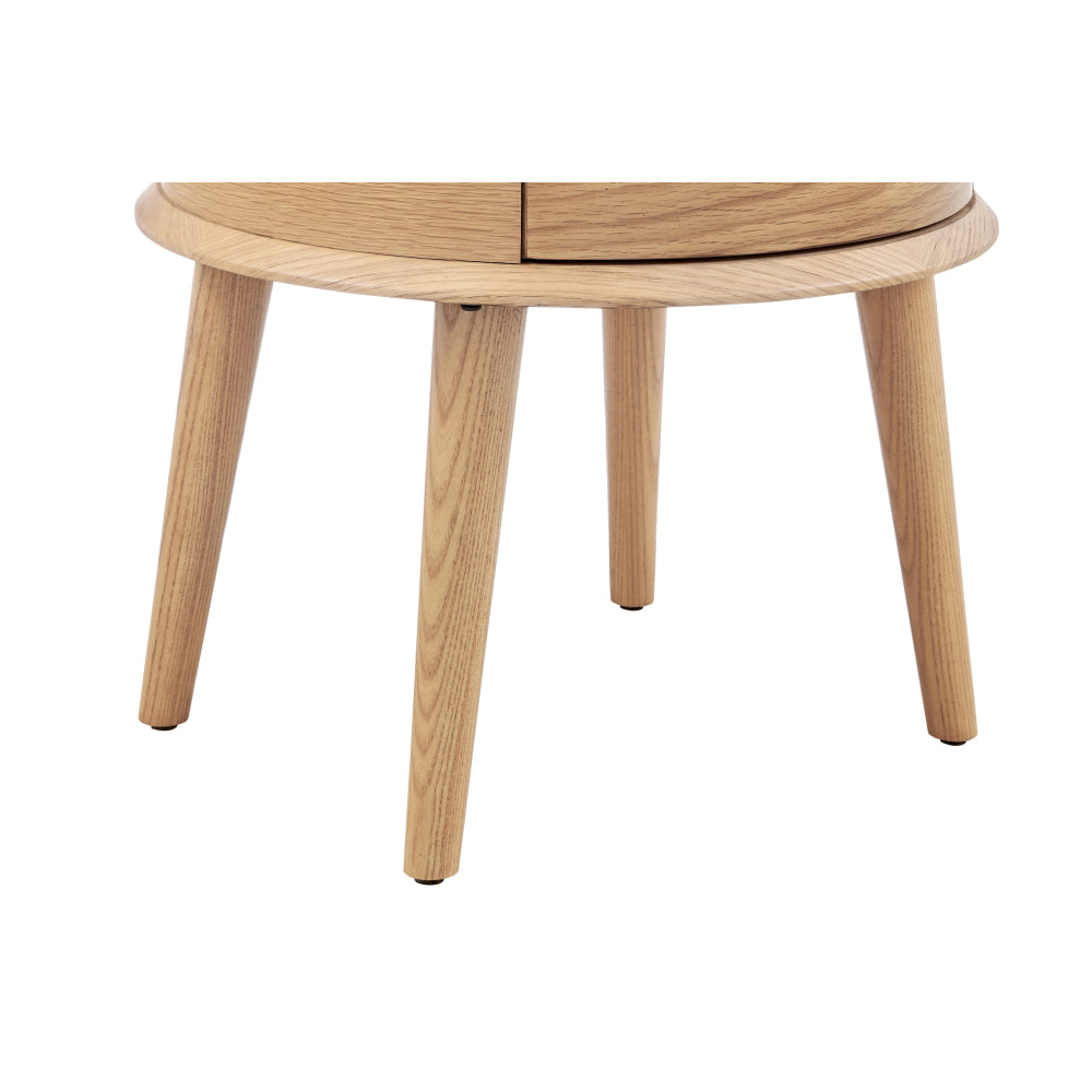 Stylish Bentley Nightstand Bedside Table - Solid Oak Wood with 2 Drawers - Perfect for Bedroom Furniture, Home Decor & Small Space Storage