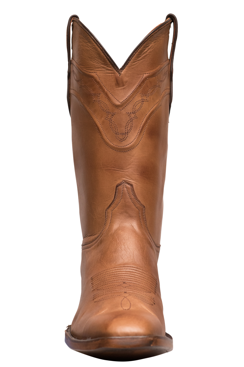 Black Jack Burnished Ranchito Cowboy Boots in Peanut Brown - Premium Western Boots for Men | Perfect for Rodeo, Country Dancing & Outdoor Adventures