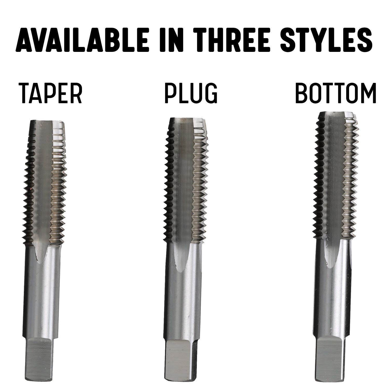 Drill America #12-32 UNS High Speed Steel Plug Tap Set - 12 Pack | Precision Threading Tool for Metalworking, DIY Projects & Professional Machining