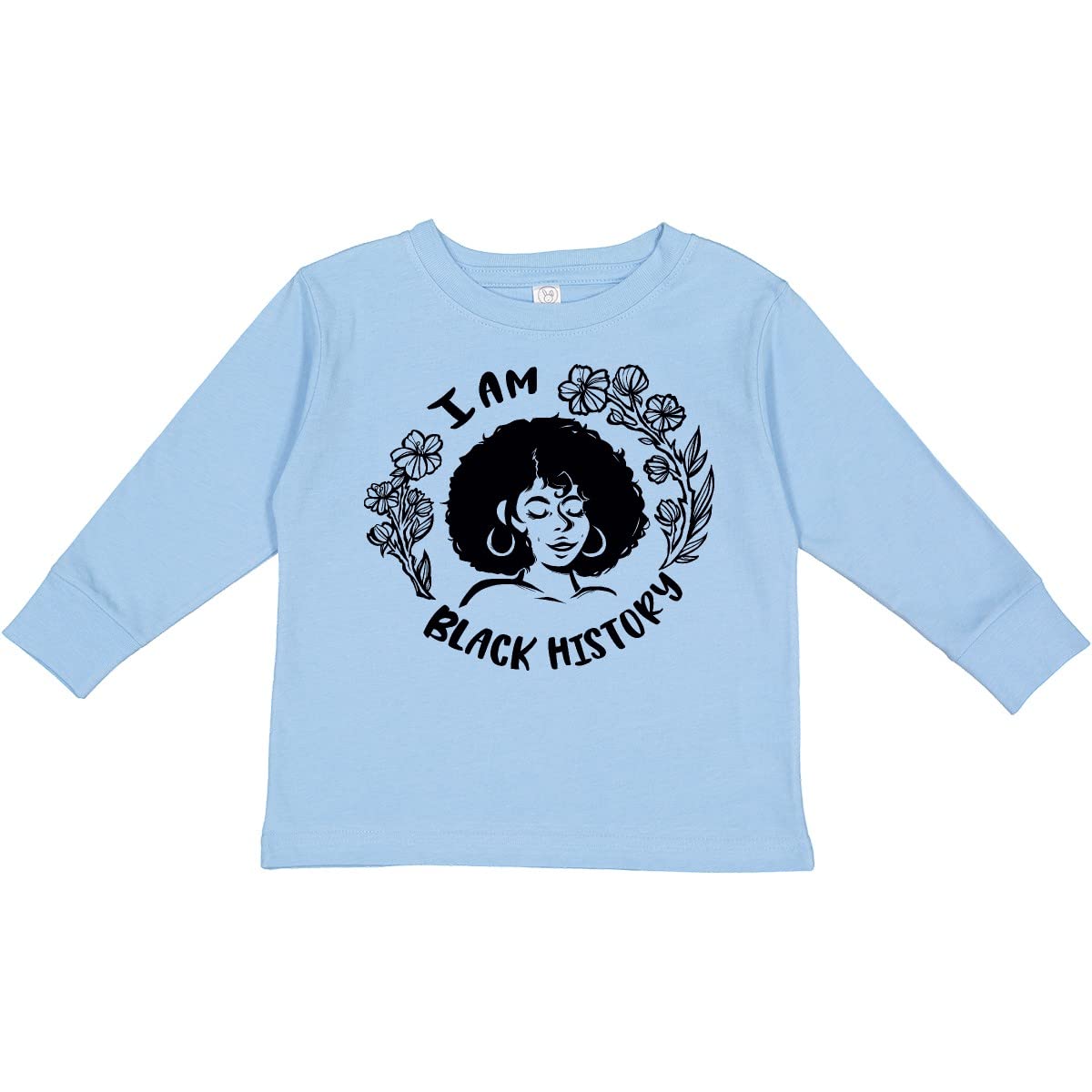 Inktastic 'I Am Black History' African Queen & Toddler Long Sleeve T-Shirt - Black Pride Apparel for Women & Kids - Perfect for Black History Month, Family Events & Cultural Celebrations