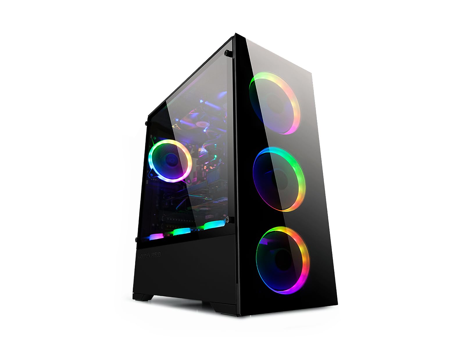 Bgears b-Voguish Gaming PC Case - ATX Mid Tower with Tempered Glass, USB 3.0 Ports, Supports E-ATX/ATX/mATX/ITX Motherboards (Fans Not Included) - Perfect for Gaming Rigs, Workstations & Custom PC Builds